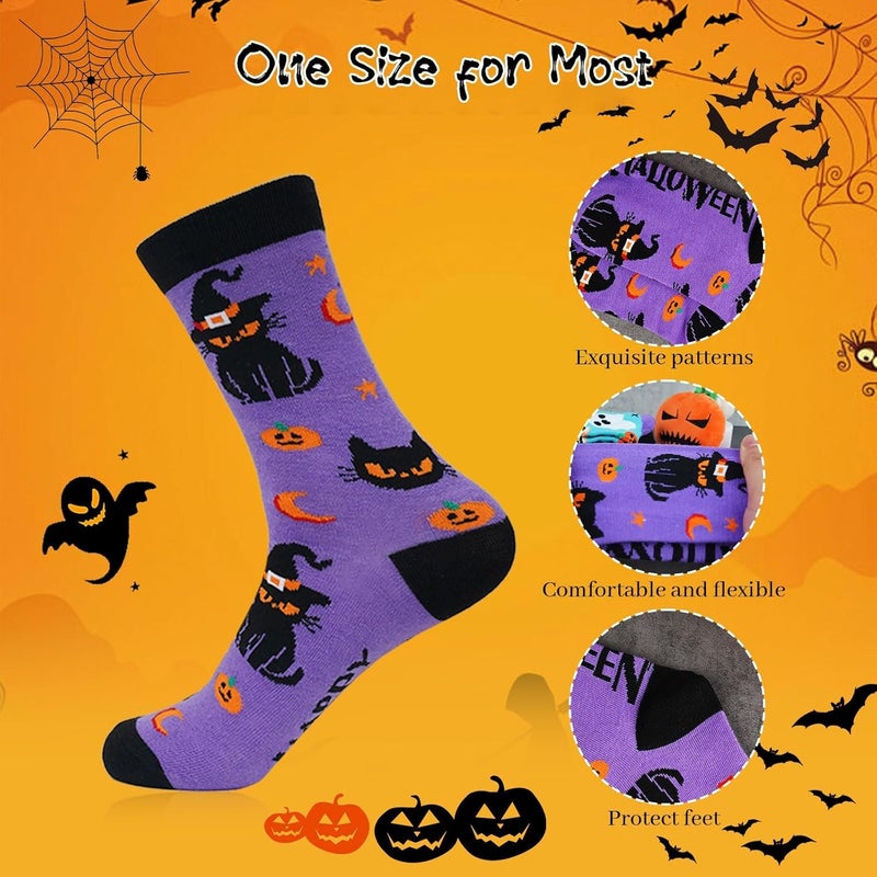 Anotion Halloween Socks - Novelty Printed Gifts for Women, Men, Teen Girls, Boys - Image 3